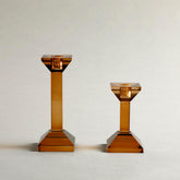 Marquis Candle Holder Amber Set of 2